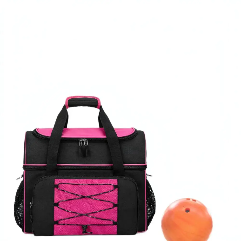 Portable Sport Bowling Backpack Double Ball Tote Case Separate Shoe Storage Large Capacity Durable Oxford Material Gear