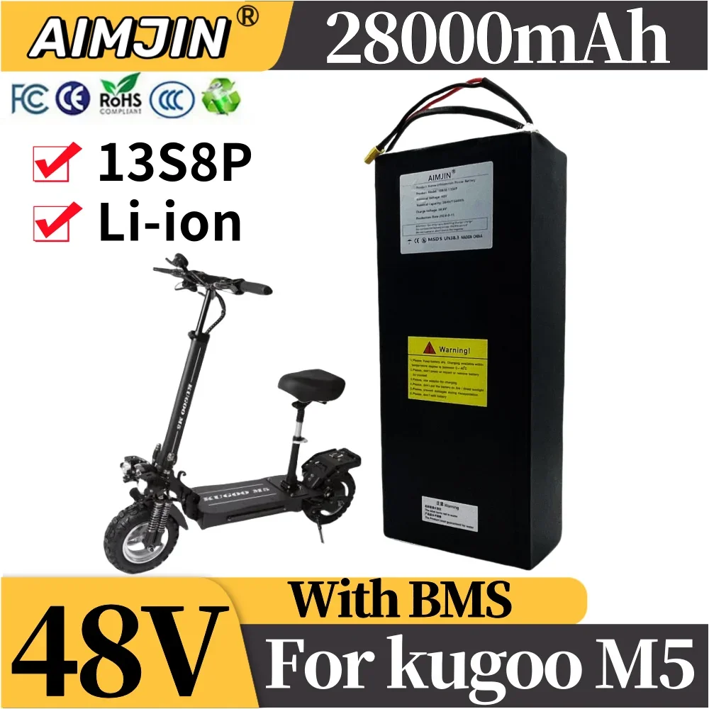 Original 13S8P 48V 28.0Ah Kugoo M5 Electric Scooter Powerful Motor 18650 Lithium Battery