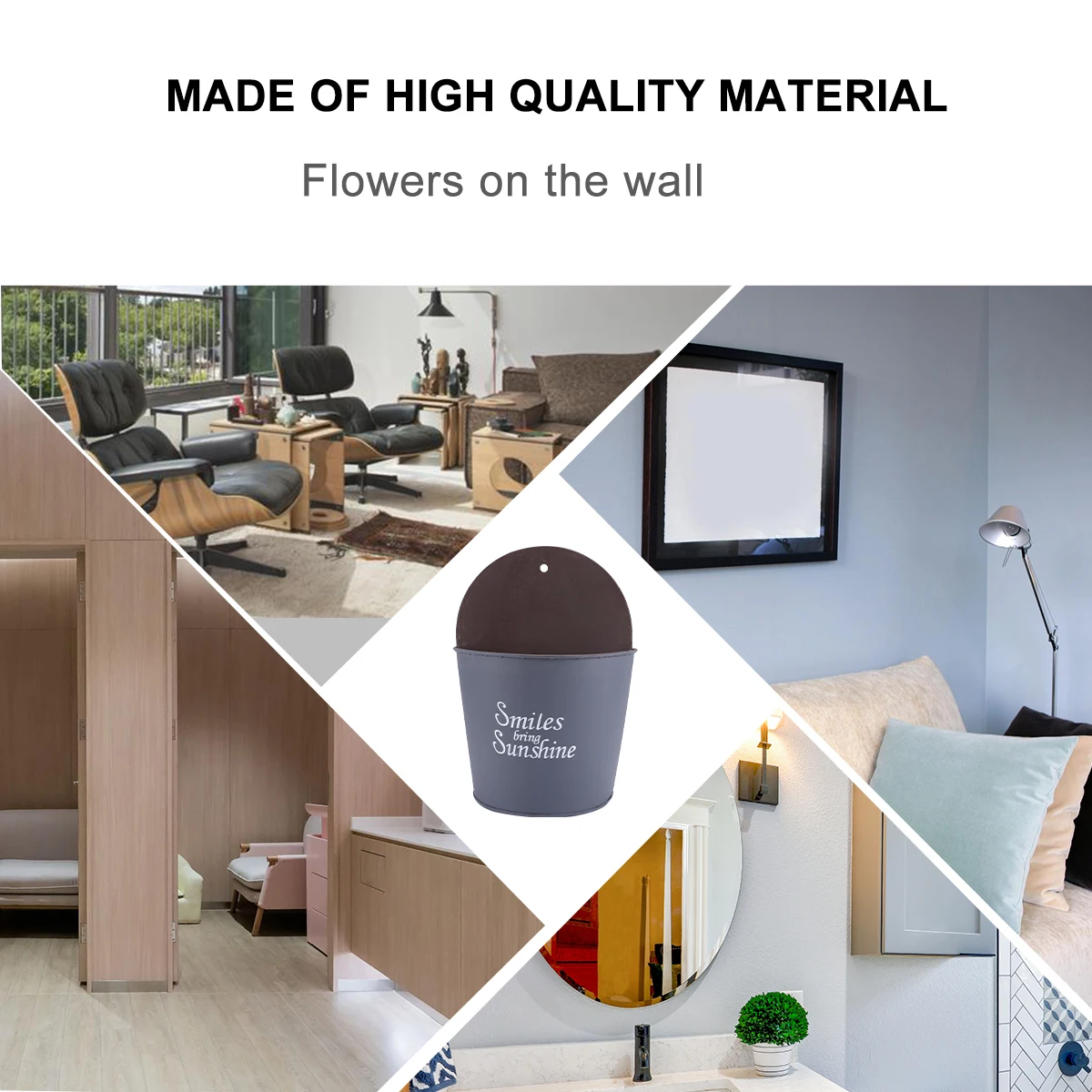 

Wall Mounted Flower Basket Half Barrel Design Durable Iron Hanging Planter For Garden Home Decor Outdoor Indoor Use