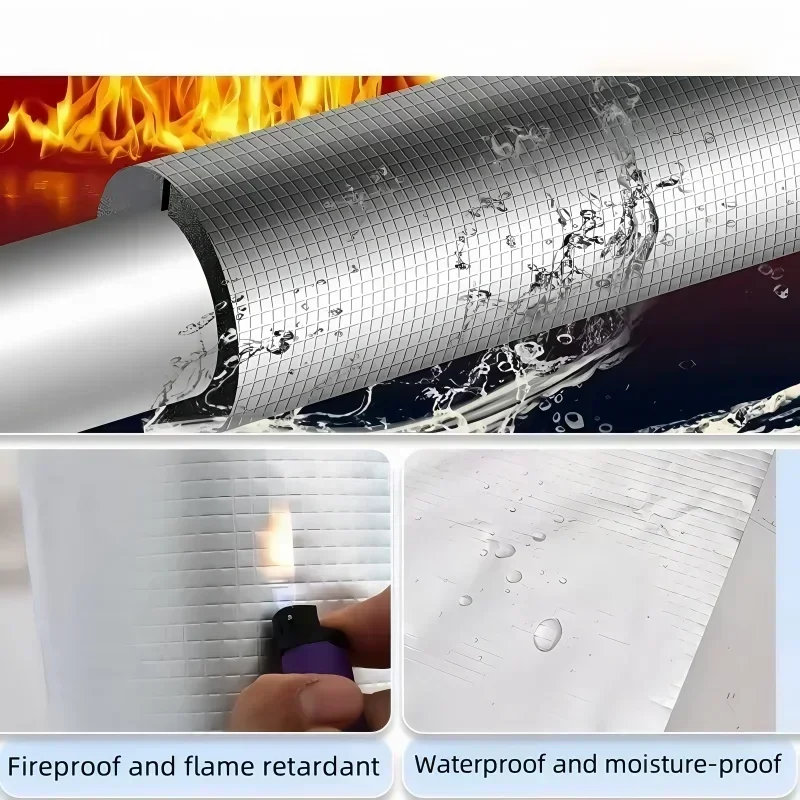 Self-adhesive Open-style Foam Pipe Insulation Sleeve Aluminum Foil Water Pipe Air Conditioning Insulation Inner Diameter 16-60mm