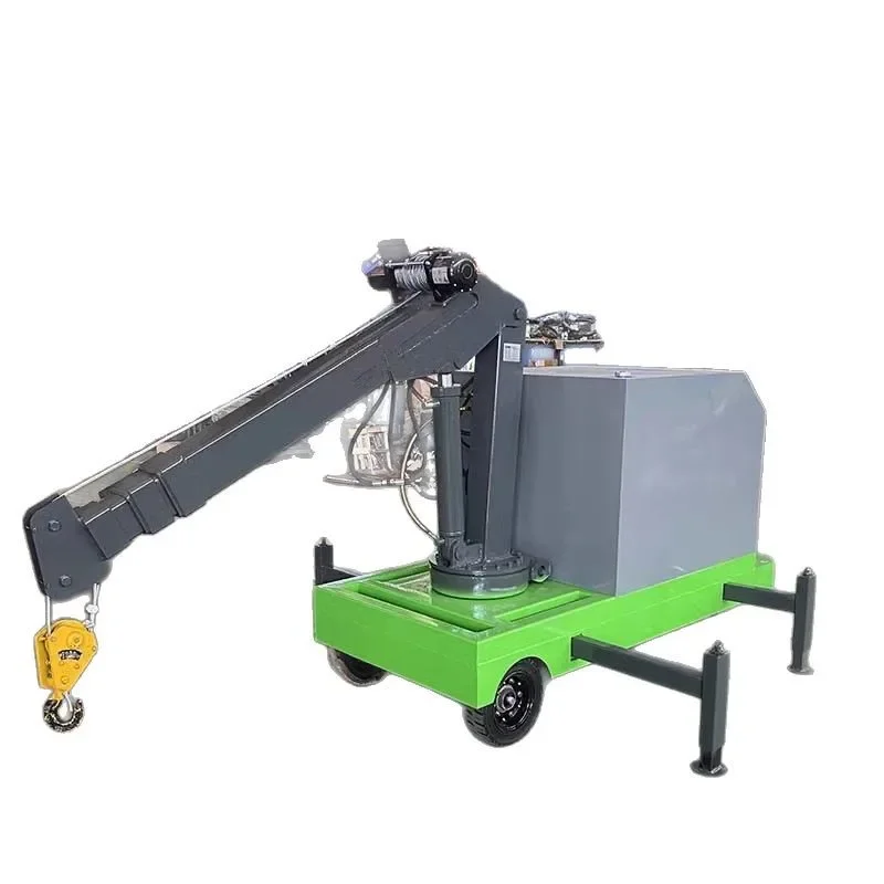 

All-electric mobile hydraulic crane, lifting 0.5-2 T electric rotating belt