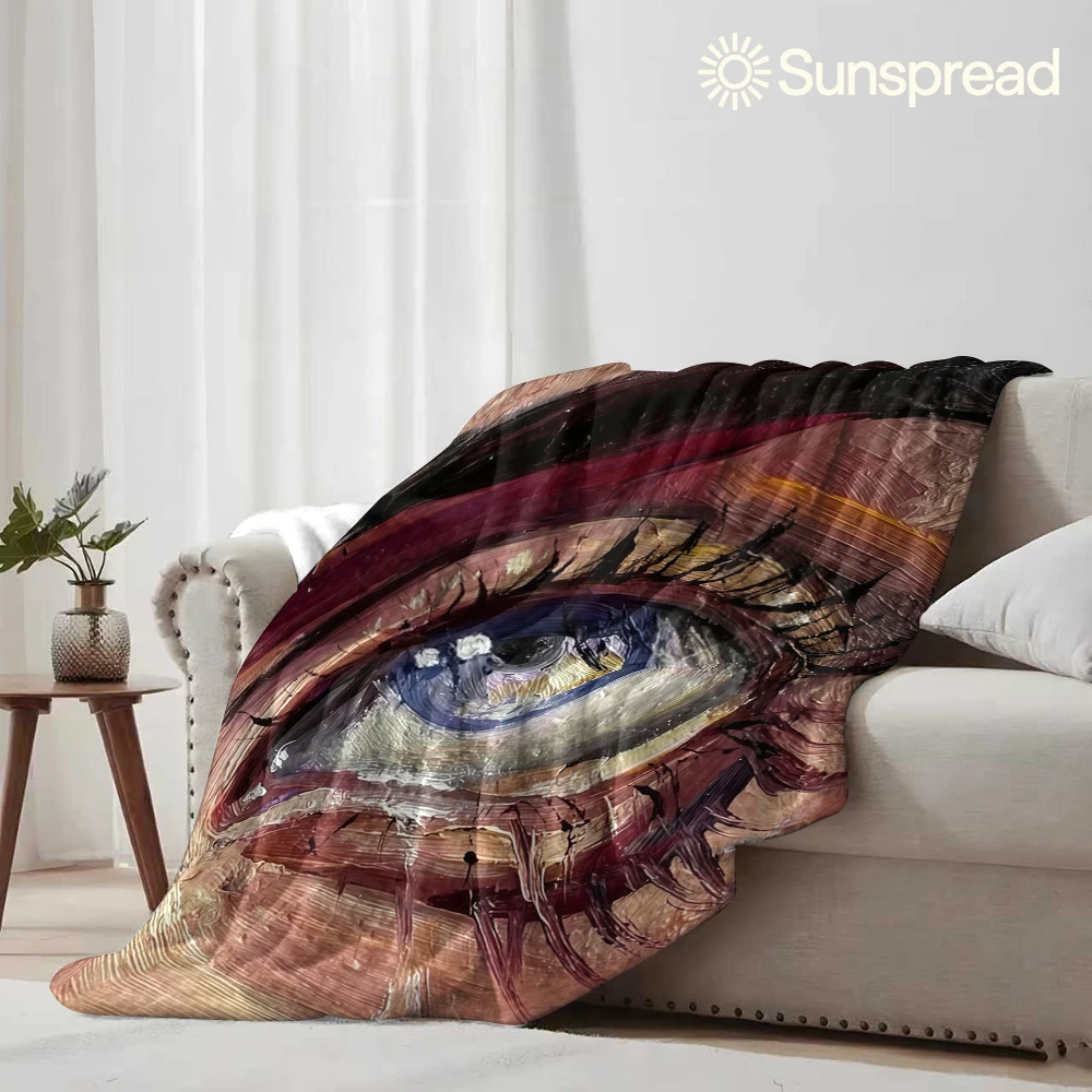 Tears eyes Ultra-Soft Fluffy Flannel Blanket Super Cozy Lightweight Bed Blanket for Halloween Sofa Bed Christmas