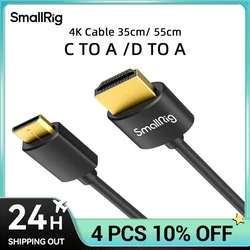 Smallrig ultra fino de alta velocidade 4k mini hdmi ao cabo hdmi c a a/d a a/35cm/ 55cm para sony/para nikon/para canon