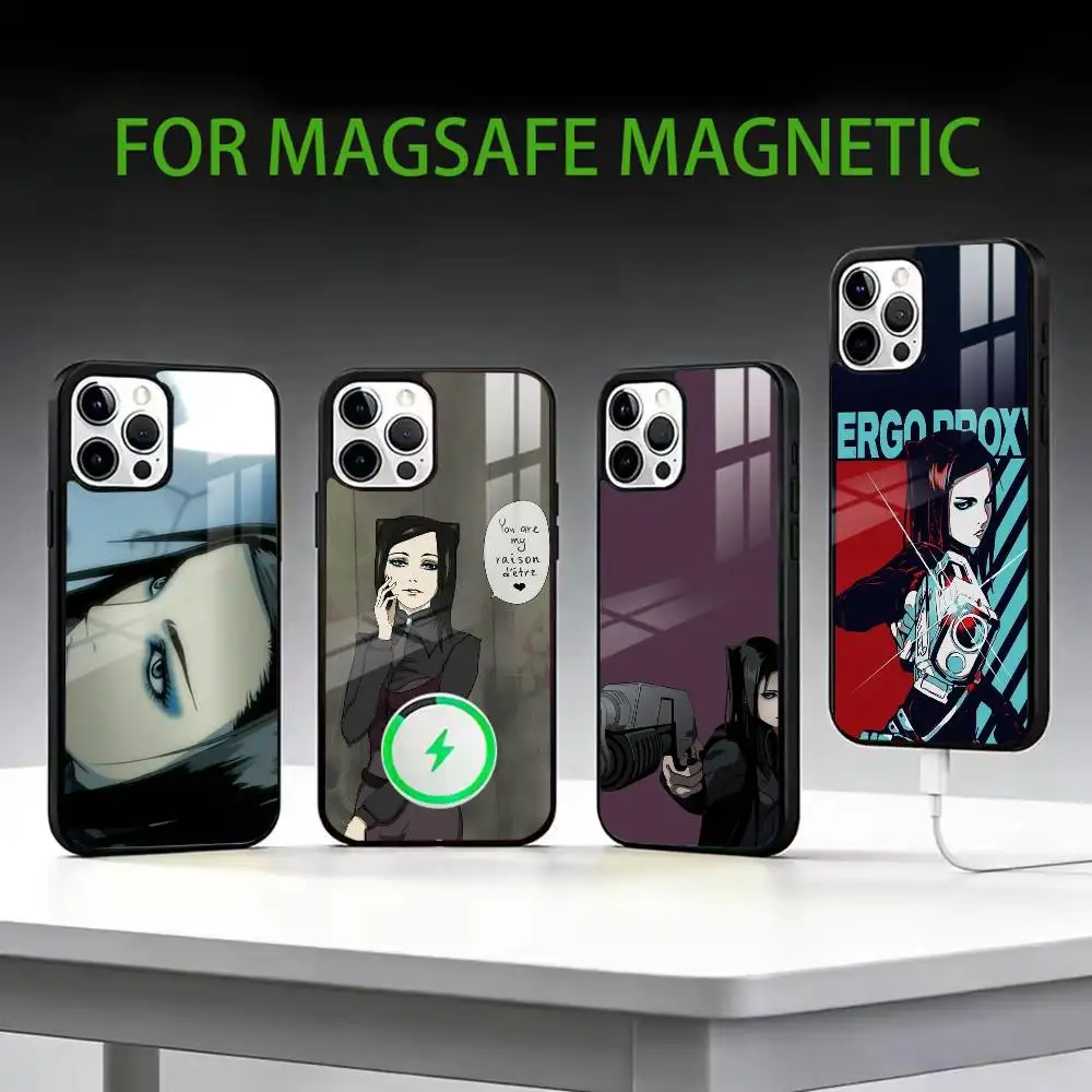 

A-Anime E-ergo P-Proxy Phone Case For iPhone17,16,15,14,13,12,11 Plus,Pro Max Magnetic For Magsafe Wireless Charging