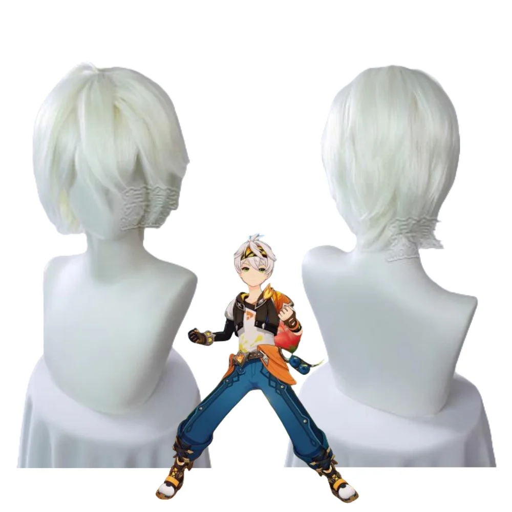 

Game Genshin Impact Bennett New Skin Wig Short 30cm Blonde Brown Wig Anime Cosplay Heat Resistant Synthetic Wigs