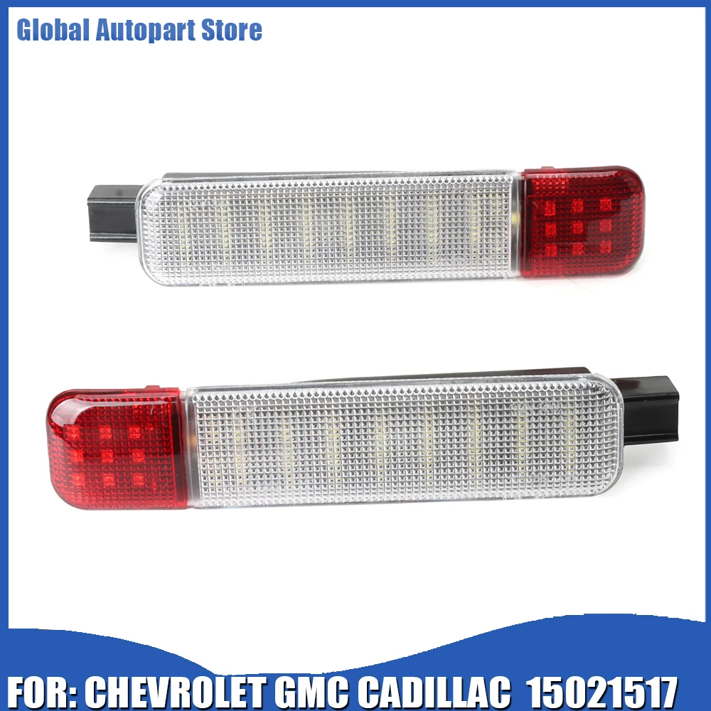 2PCS Car Door Badge LED Welcome Warning Light Accessories 15021517 15021518 Kits For Chevrolet GMC Cadillac Silverado Interior
