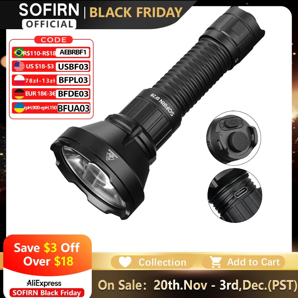 

Тактический фонарь Sofirn SF26 21700