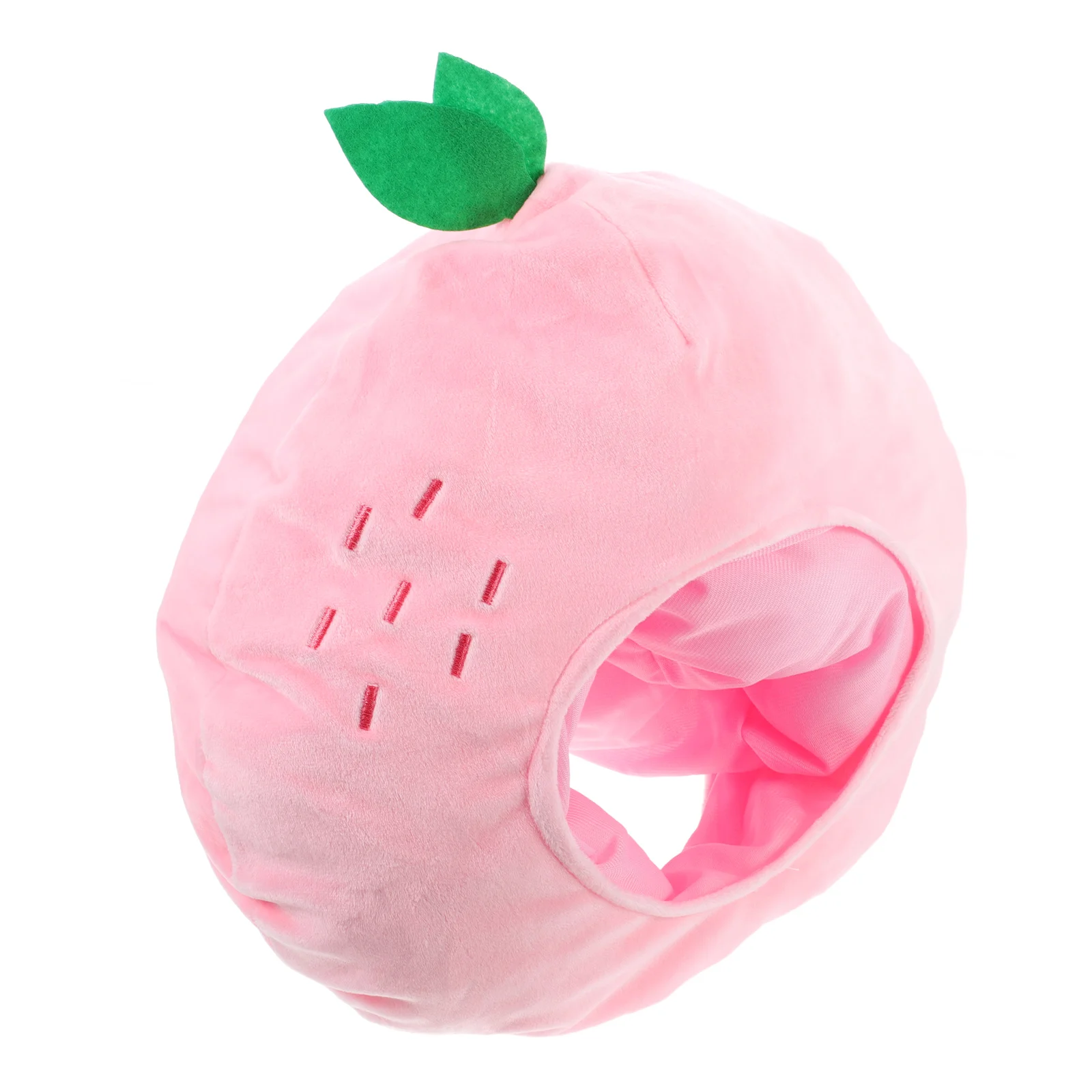 

1pc Peach Shaped Hat Soft Comfortable Party Carnival Cosplay Accessory Novelty Costume Headdress For Festival Dance Performance