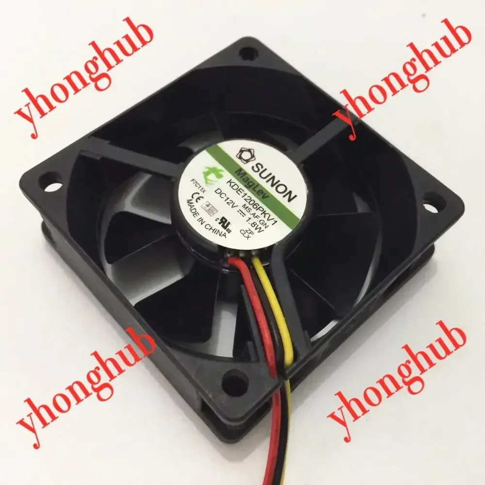 

SUNON KDE1206PKV1 MS.AF.GN DC 12V 1.8W 3-Wire 60x60x20mm Server Cooling Fan