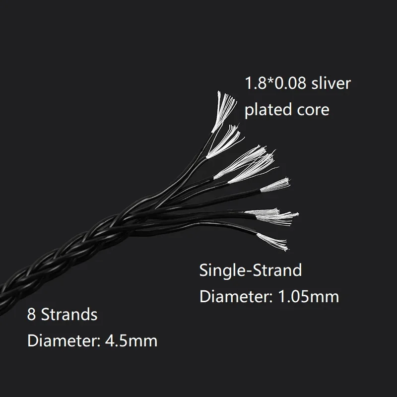 Koceta銀メッキ銅イヤホンケーブル、akg、n30、n40、n5005、sennheiser、ie200、ie300、ie600、ie900用アップグレードワイヤー