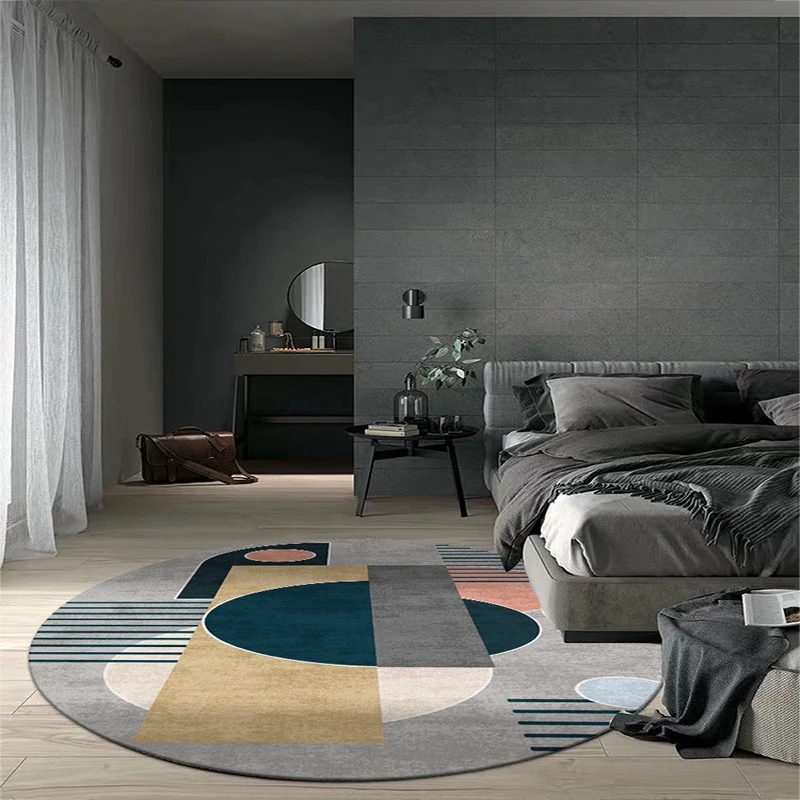 Ins Style Round Carpets Modern Living Room Rugs Home Bedroom Bedside Carpet Large Area Cloakroom Lounge Rug Non-slip Floor Mats