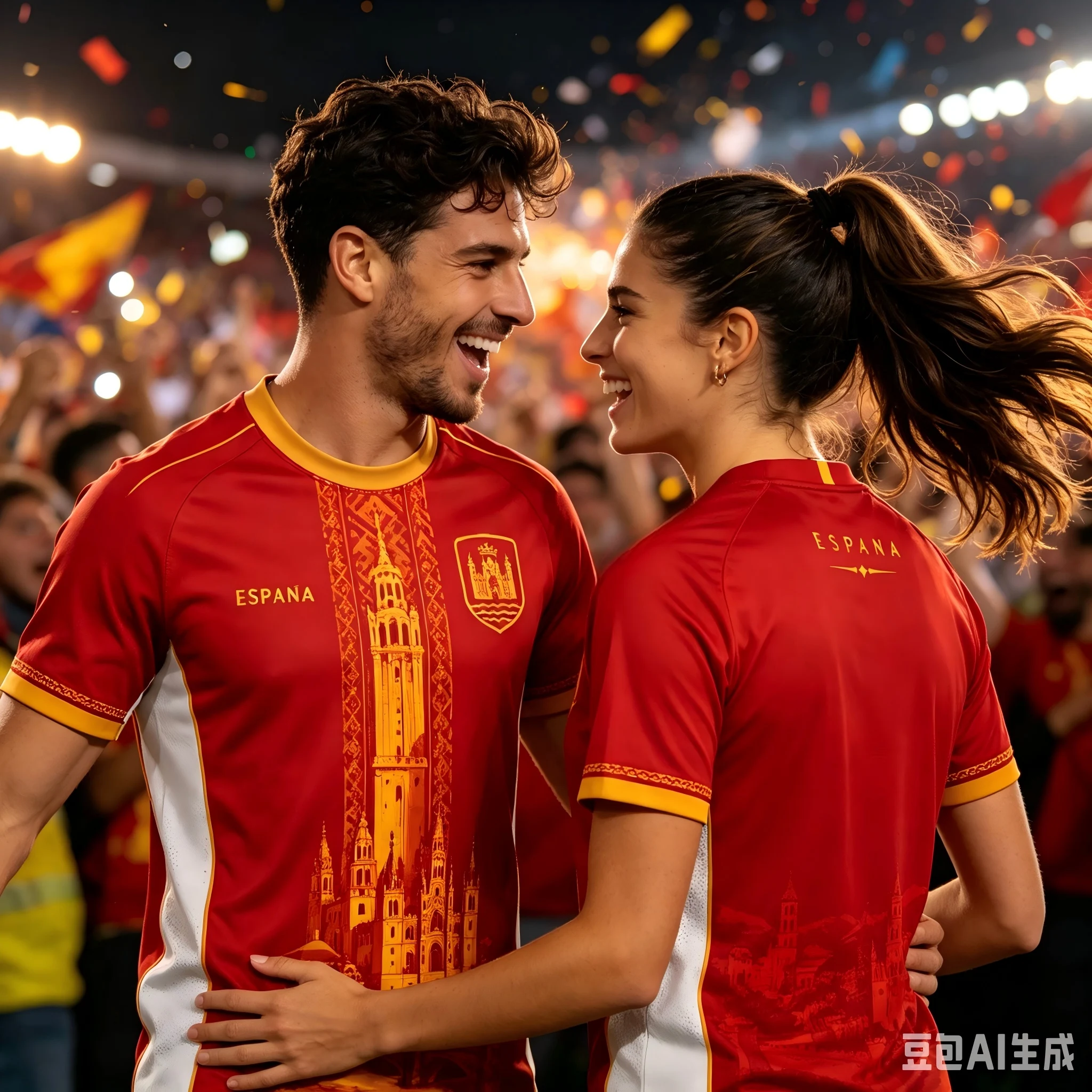 Hot Selling Top Summer Spain landmark Quick Dry print T-shirt Unisex Couple Hip Hop Daily Street Casual Pride Football Fan Tee