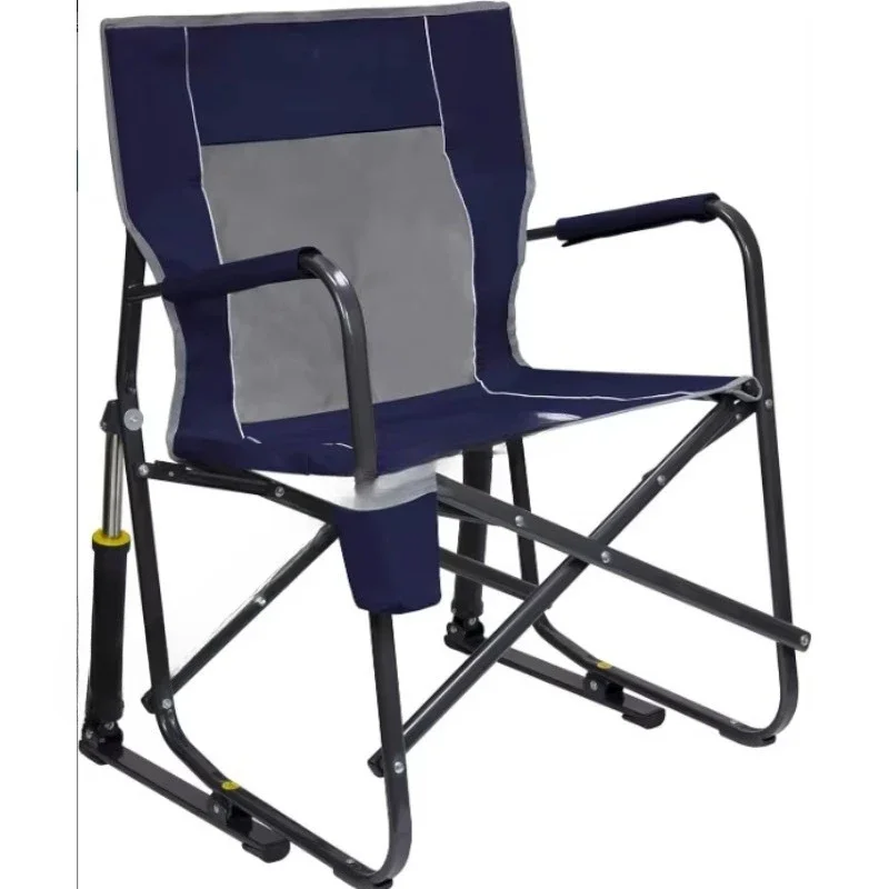 Camping Chair Folding Design Beverage Holder Rocker Portable Folding Beach Fishing Swing Relaxing Cup Holder Armchair