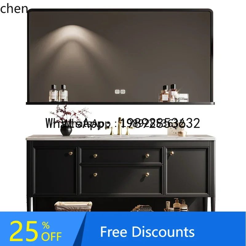 

B1 floor-to-ceiling French retro cabinet combined bathroom wash basin cabinet toilet bathroom bathroom cabinet