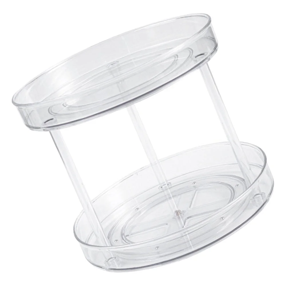 

1Pcs Rotating Double-Layer Seasoning Storage Rack Kitchen Organizer Transparent Spice Rack Storage Basket Kitchen Organizer