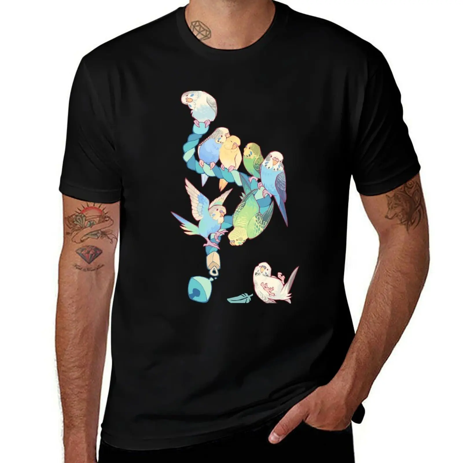 Budgie bunch bubblegum ice cream flavored T-Shirt Fitness Quick Dry Short Sleeve Top T-Shirt