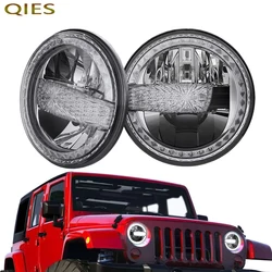 7 Inch LED Headlights for Jeep JK Wrangler Harley Motorcycle Front Headlights Lens Fog Lights Car Light For Vehicles Lamp 90w