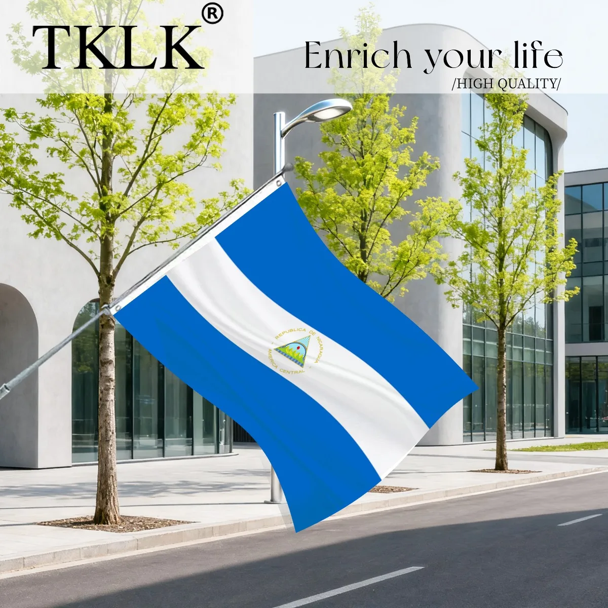 Флаг Никарагуа 3x5 футов, прочный