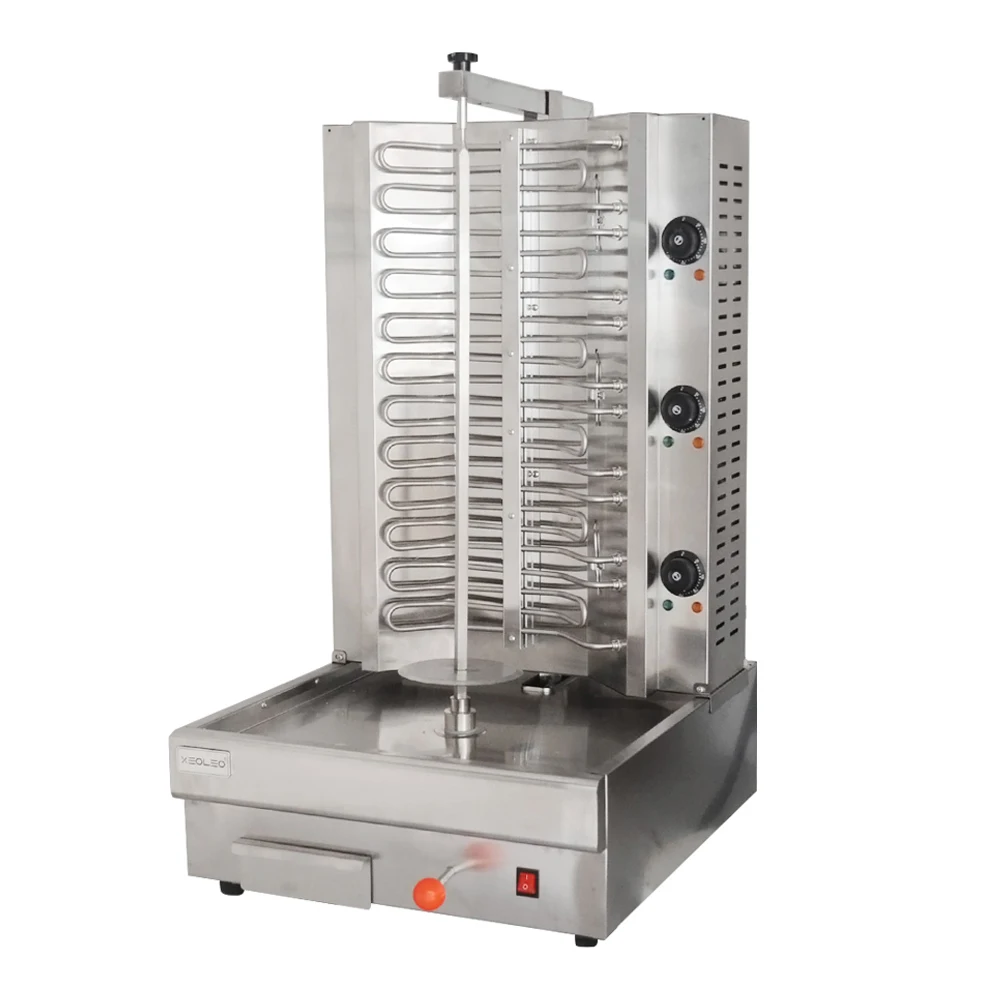 

Commercial Stainless Steel 4 Burners Middle East Electric Chicken Meat Barbecue Rotary Doner Kebab Grill Shawarma Machine