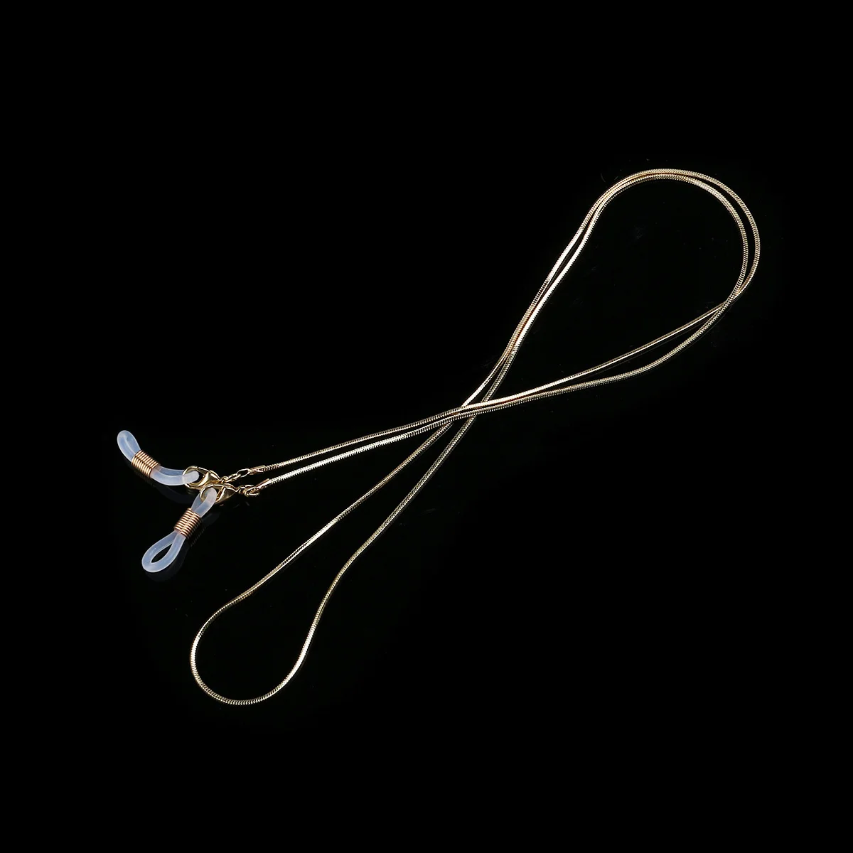 

70Cm Golden Copper Eyeglass Chain Sunglasses Cord Neck Strap Holder Adjustable Silicone Ends Decorative Eyeglasses Chain For