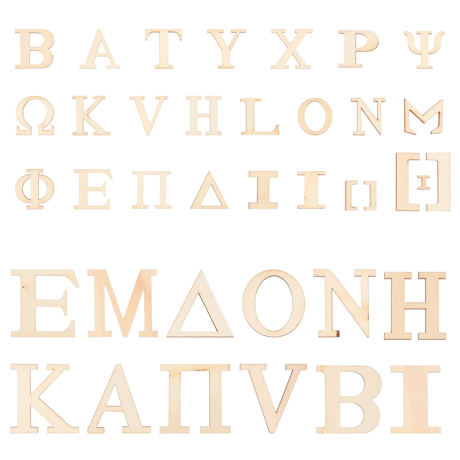 

72Pcs Wooden Letters for Crafts Smooth Sturdy Surface DIY Decorations School Party Supplies Letters Wooden Wood Letter