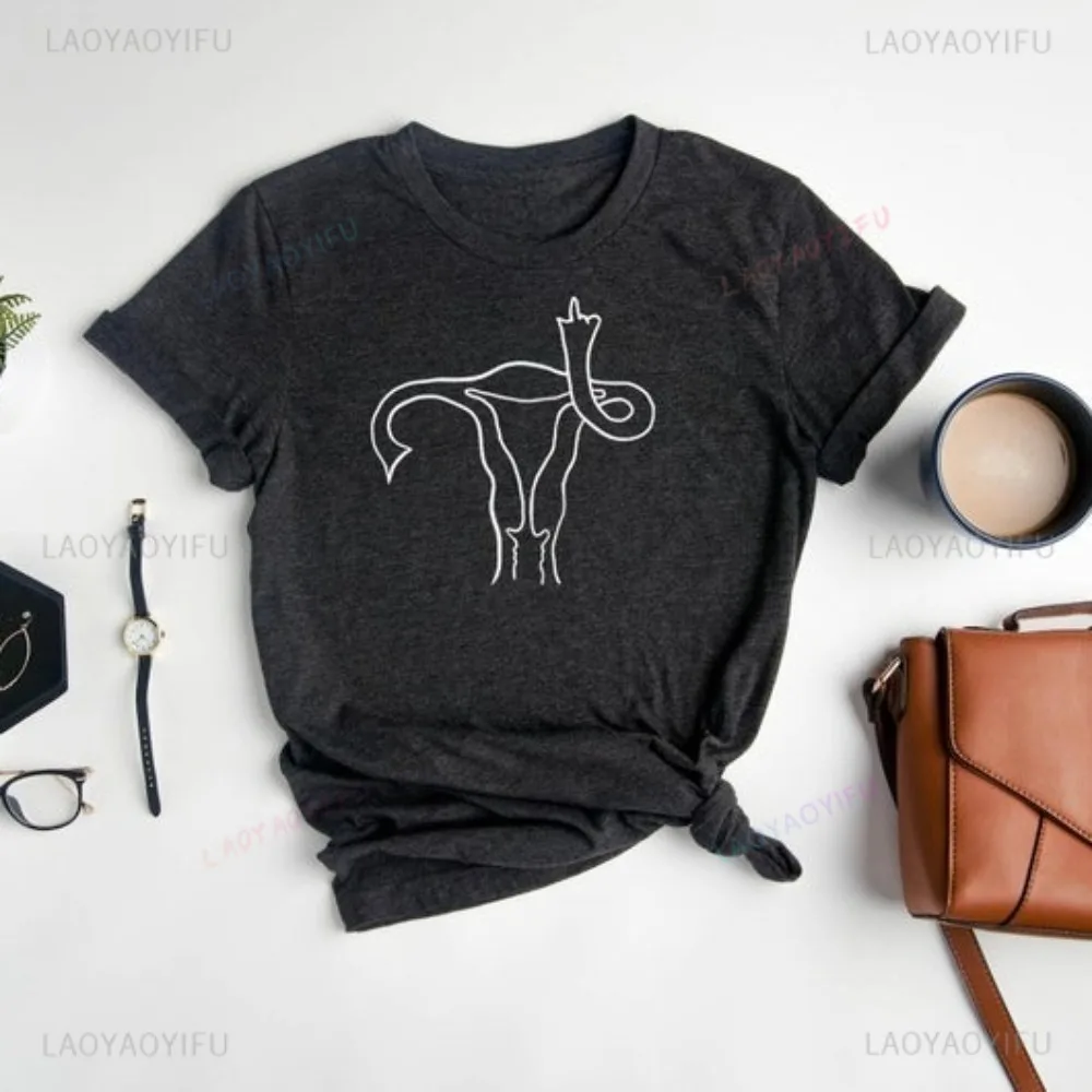 My Body My Choice Uterusus T Shirt Uterus Decision Choice Feminist Reproductive TShirt Casual Fashion Loose Harajuku Women Tees