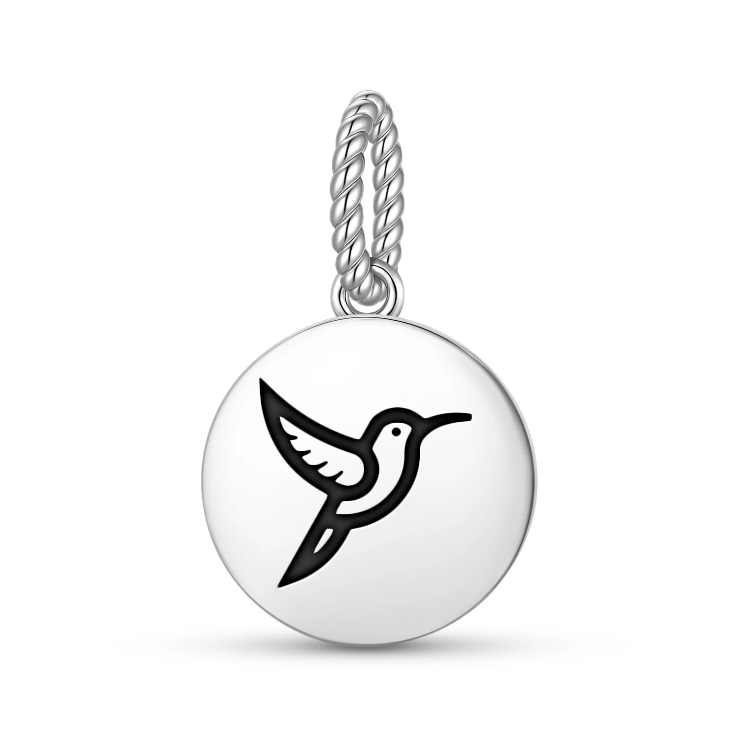Animal HUMMINGBIRD Pendant 925 Sterling Silver Symbol Charm Bead for Women Bracelet Necklace Jewelry Popular