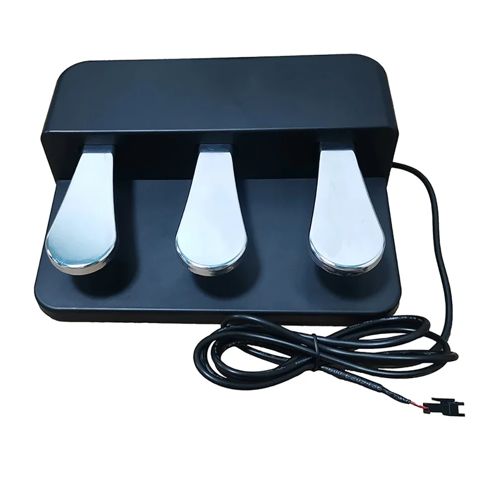 Pédale Piano Sustain Universel, Non-Slip Damper avec Piano Style Action et Commutateur de Polarité pour Piano/MIDI Clavier Synthétiseur/Piano Electronique et Orgue - Argenté Pédale Piano Sustain Universel, Non-Slip Damper avec Piano Style Action et Commutateur de Polarité pour Piano/MIDI Clavier Synthétiseur/Piano Electronique et Orgue - Argenté