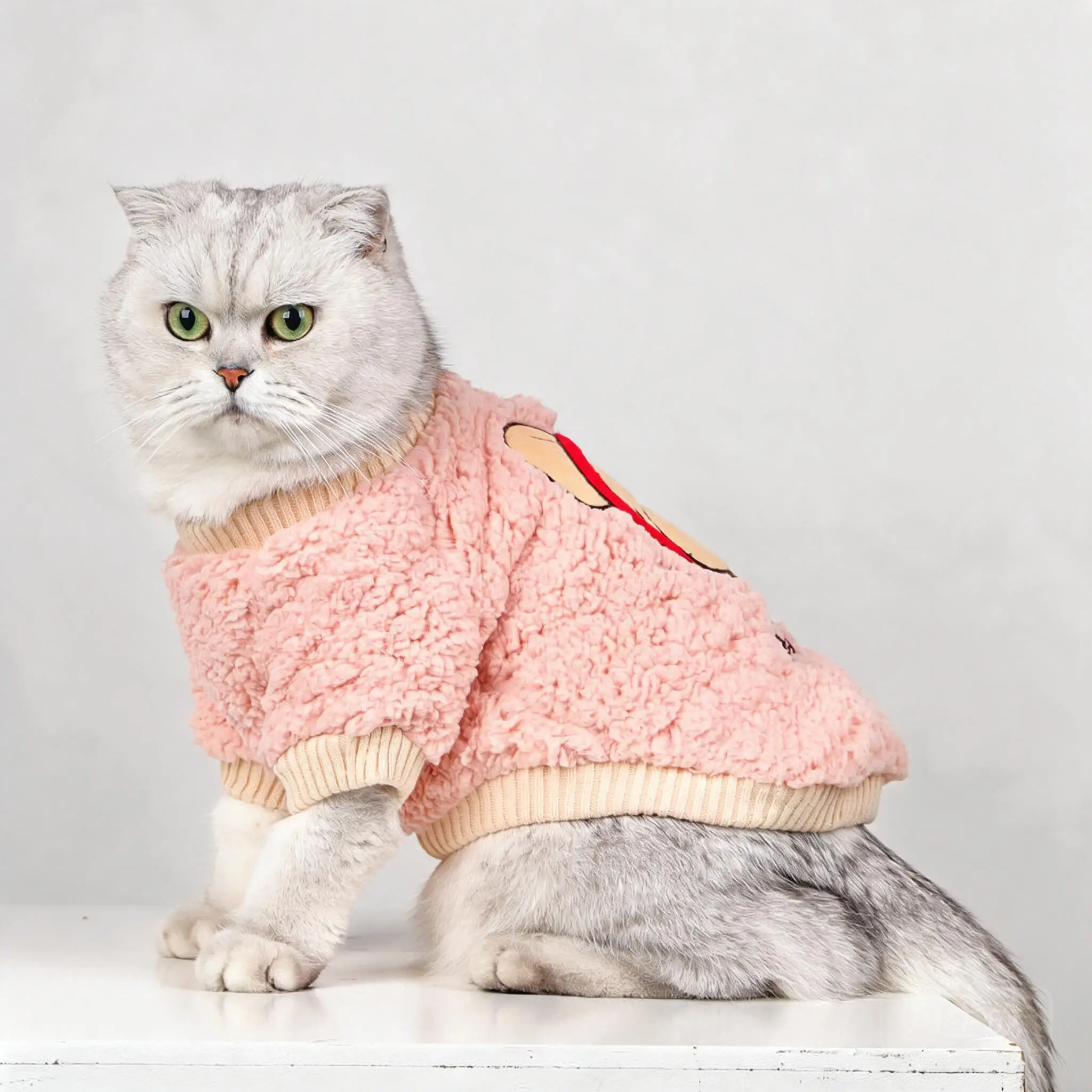 Thickened Warm Soft Fleece Winter Pet Sweater Casual Two Legged Stitched Clothes For Cats Small Dogs French Bulldogs Shiba Inu