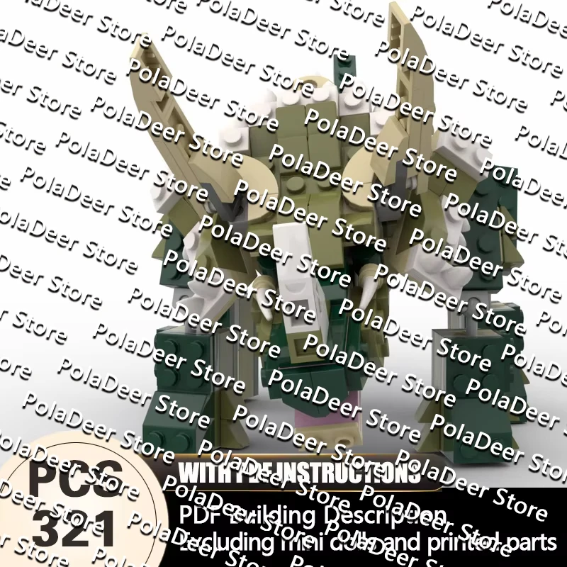 QWERT Creators Animal Series Model MOC Building Bricks Triceratops Modular Technology Gifts Holiday Assemble Children Toys Suit