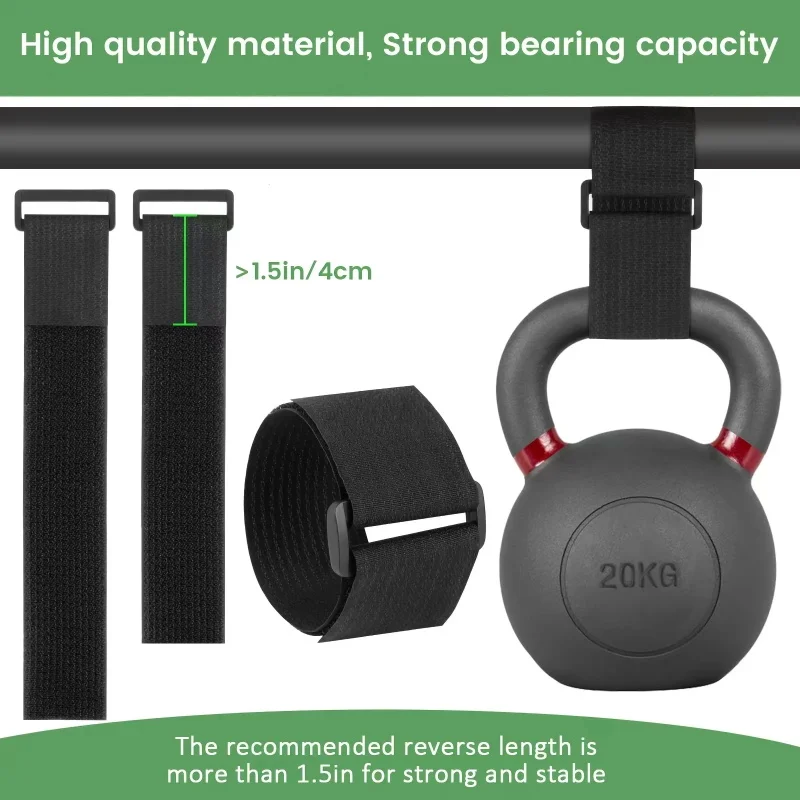 أشرطة كابل شديدة التحمل مع أبازيم خطاف أسود وأشرطة حلقة أربطة كابل قابلة لإعادة الاستخدام للمنظم أو التخزين بعرض 5 سم #3