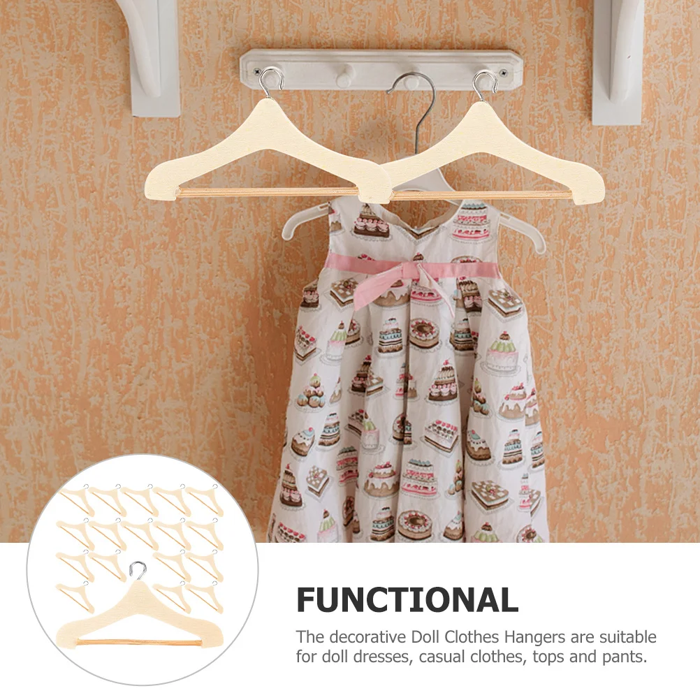 

18Pcs Mini Clothes Hangers for Dollhouse Wardrobe Organization Sturdy Simulation Hangers Decorative Closet Organizer Tiny House