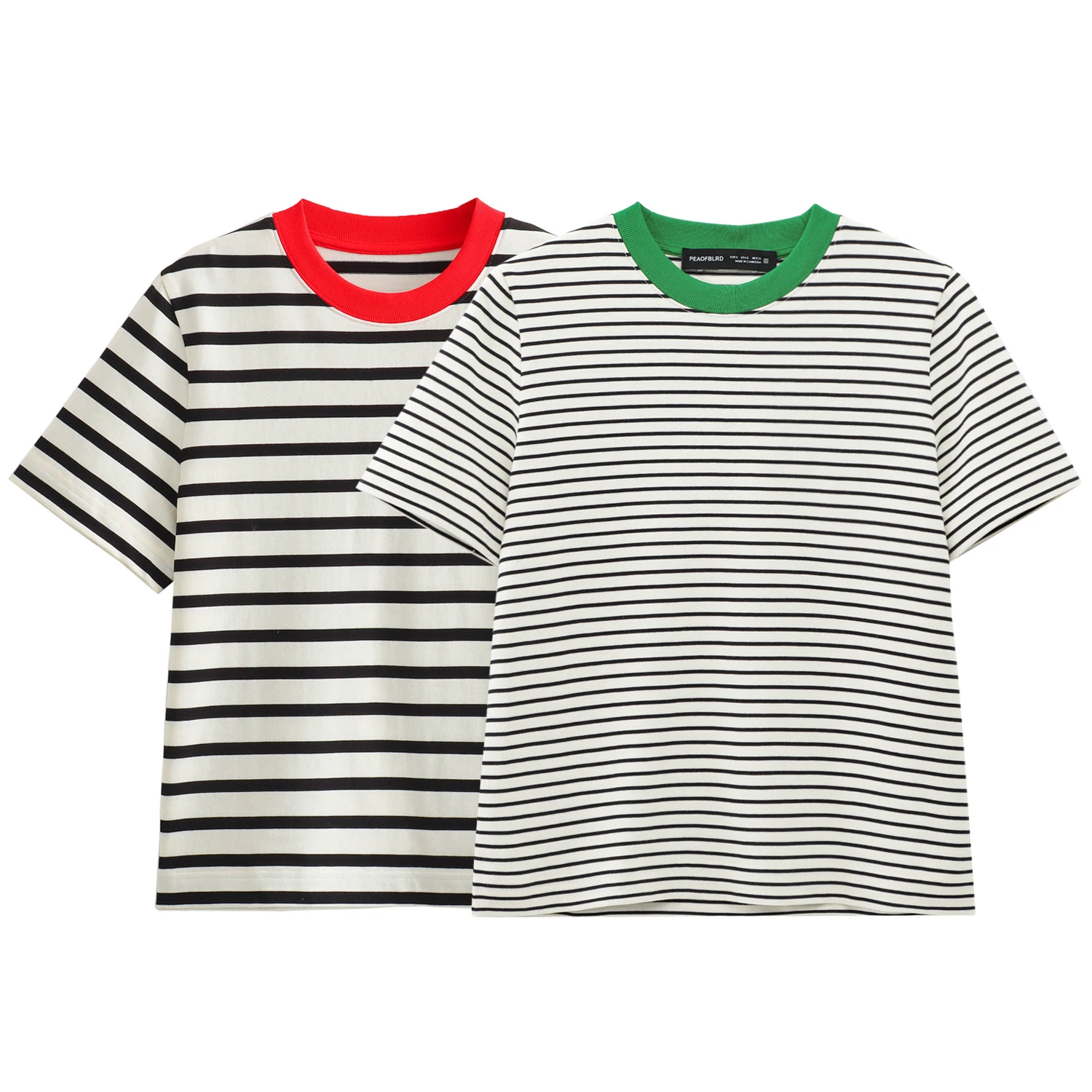 

2025 New Women's Striped T Shirt Short Sleeve T Shirt Loose Top Spring Summer Casual Women's Simple Style