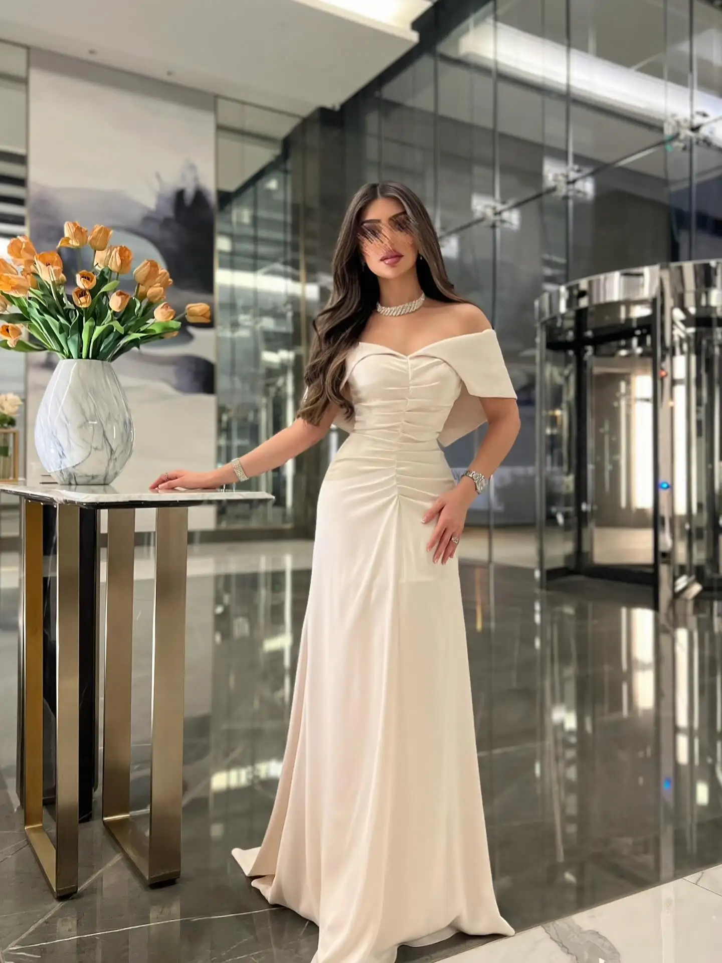 2025 выполненное на заказ прямое платье для выпускного вечера с открытыми плечами, классическое вечернее платье из джерси без рукавов, вечернее платье в форме сердца