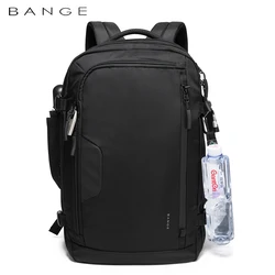 Bange 40L Travel Backpack Men USB Anti-theft 17.3 Laptop Backpack School Expandable Bag Compass Fashion Male Backpack Large