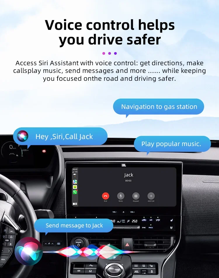 صندوق AI صغير للسيارة لمحول Apple Carplay اللاسلكي للسيارة OEM سلكي CarPlay إلى CarPlay اللاسلكي USB دونغل التوصيل والتشغيل Playaibox