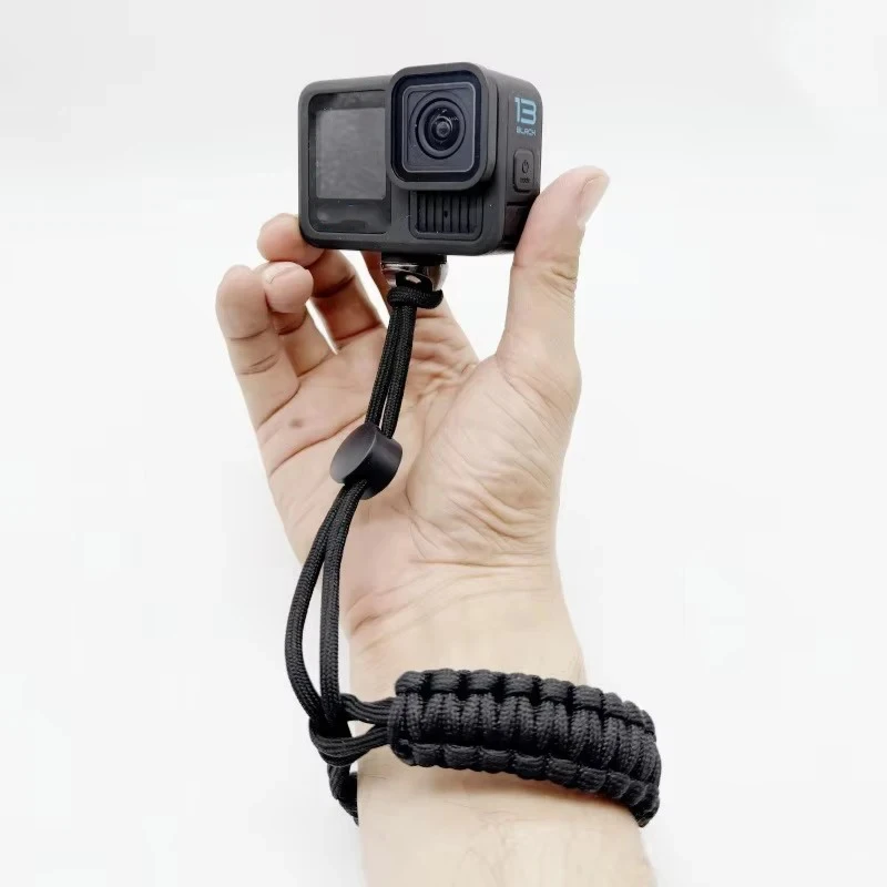 لملحقات Gopro حزام معصم منسوج مضاد للفقدان + برغي 1/4 لـ GoPro 13 12 11 10 DJI OSMO Action 5 4 Insta360 X5 X4 X3 #5