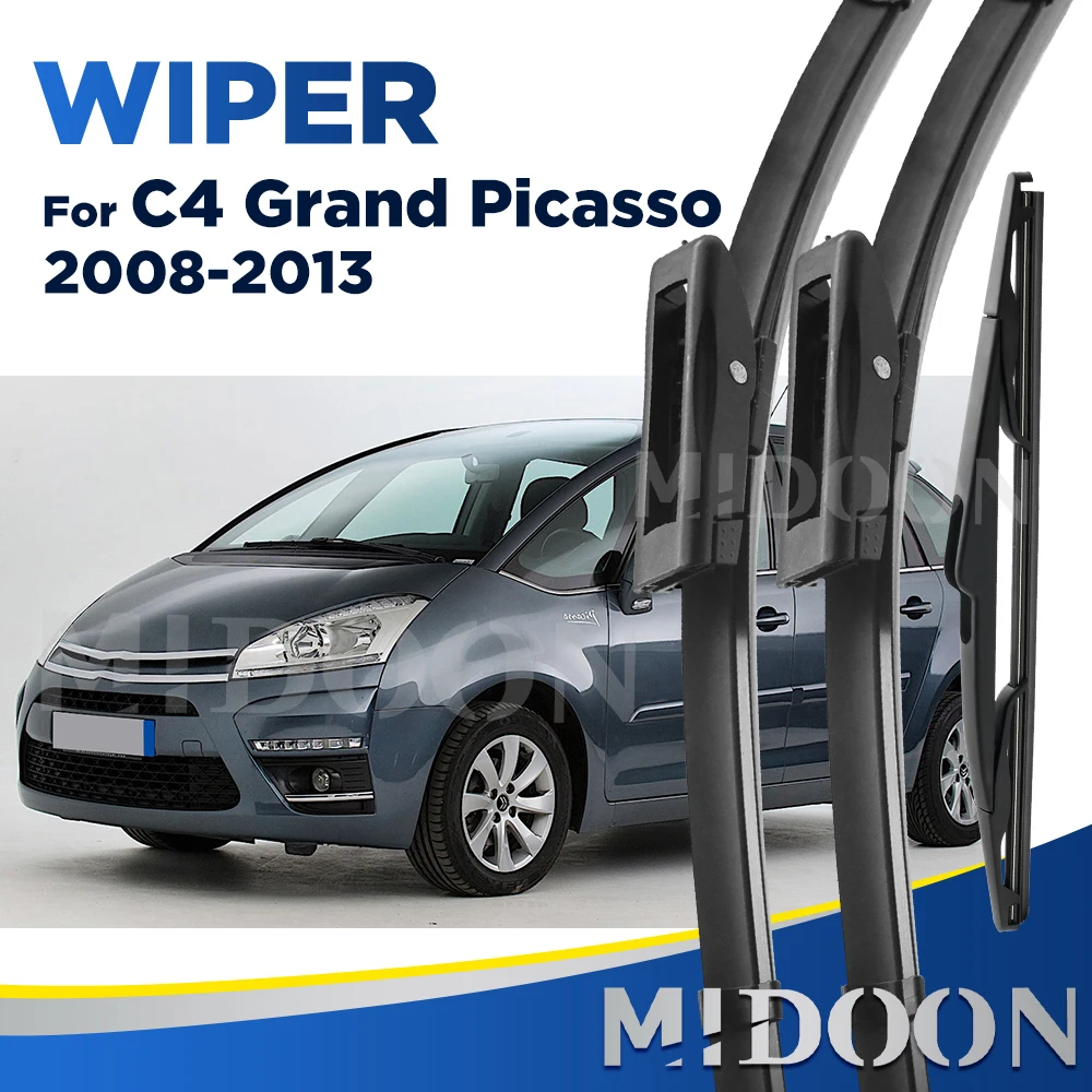 

MIDOON Wiper Front Rear Wiper Blades For Citroen C4 Grand Picasso / C4 Picasso MK1 2008-2013 Windshield Windscreen 30"30"14"