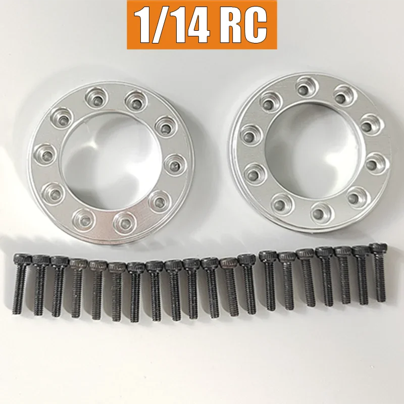 1/14 RC Truck 2pcs Simulation Hub Retainer Hub Cap Retainer for Tamiya for SCANIA 770S R620 for VOLVO BENZ Arocs MAN TGX Car