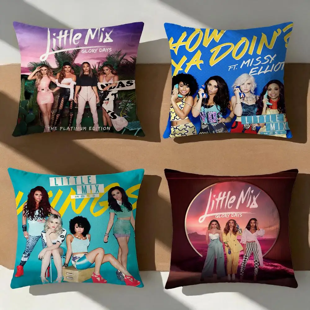 Band Little Mix Cushion Cover Pillow Cover Nordic Minimalist Throw DoubleSided Print Cushion Case for Sofa Bedroom Decor