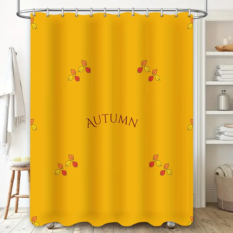 White Daisy Flower Printed Shower Curtain Decorative Bathroom Waterproof Privacy Cover Black White Floral Print Home Decoration