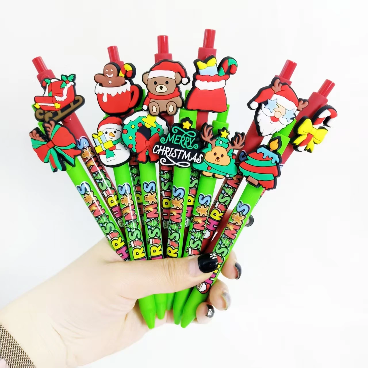 

10/20 шт., Рождественская коллекция элементов, стильная нашивка, шариковая ручка, студенческая шариковая ручка для письма, праздничный подарок, канцелярские принадлежности