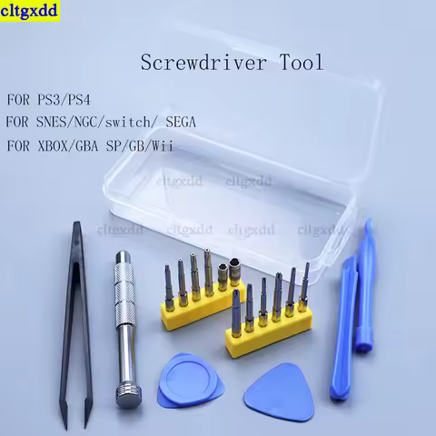cltgxdd 1 set game console screwdriver repair kit suitable FOR PS3 PS4 NES SNES SEGA Wii GBC PSP Switch game screwdriver kit