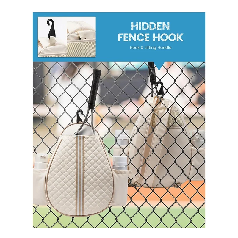 

AU-Теннисная сумка Спортивная сумка на открытом воздухе Регулируемый ремень Удобная переноска для теннисных ракеток для мужчин и женщин Любители тенниса Черный