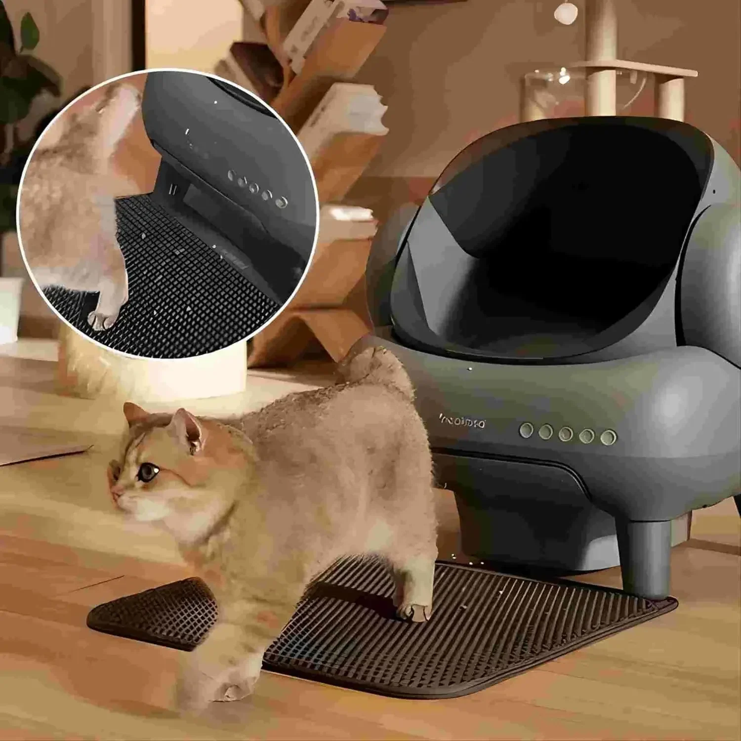Safety Sensors, Advanced Odor & Leak Control, Automatic for Large & Multi-Cat Homes, Litter Mat & 2 Rolls Refill Bags Included