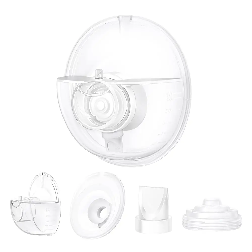 One Full Set Collector Cup Only Compatible with Momcozy M5 Breast Pump Replacement Accessories, Full Breast Pump Parts