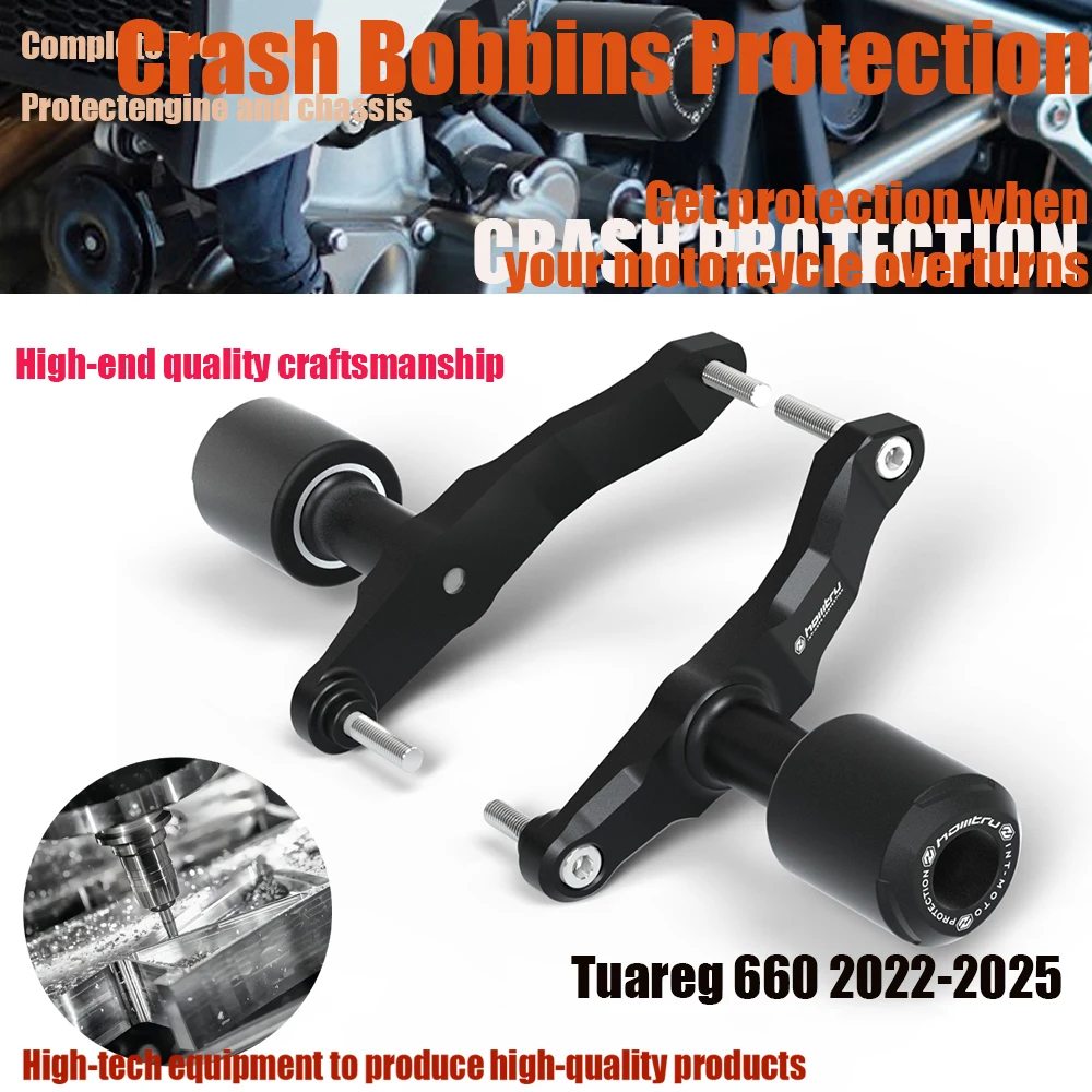 Motorcycle Crash Protection Frame Sliders for Aprilia Tuareg 660 2022-2025 comprehensive protection