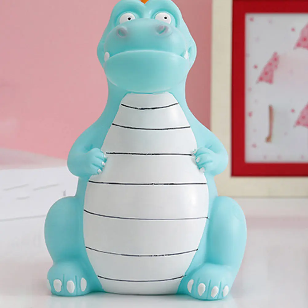 

Dinosaur Piggy Bank Cartoon Coin Bank Adorable Kids Money Pot Decorative Coin Container Desktop Dinosaur Ornament