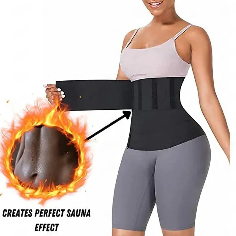 

Adjustable Fitness Waist Trimmer Band Sporty Wraparound Abdomen Binder Elastic Belt Oxygenated Rubber Polyester Fitness Band