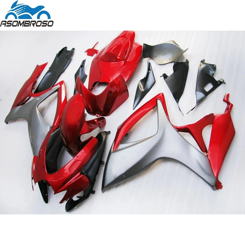 New arrival bodywork Fairing kit for SUZUKI  Injection Molding GSXR 600 750 2006 2007 white red gsxr600 fairings LD48